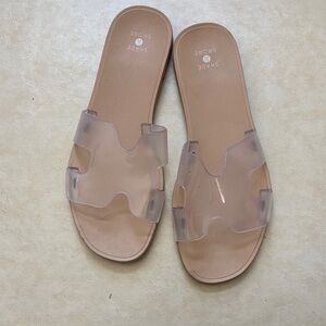 Shade & Shore Women's Transparent Slide Sandals